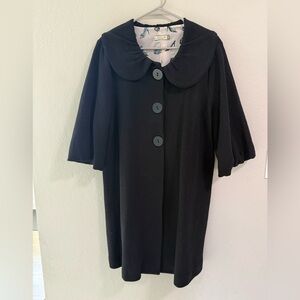 Chalet Black Peter Pan Collar Coat M
